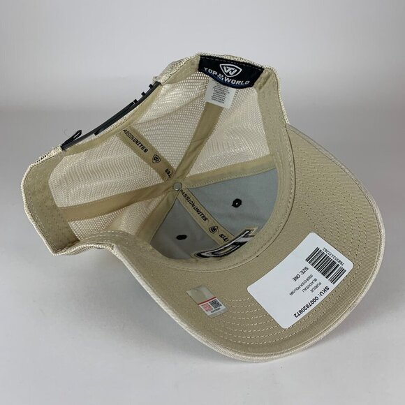 Purdue Boilermakers Black Gold Top of the World Relaxed Fit Snapback Trucker Hat - Picture 4 of 5
